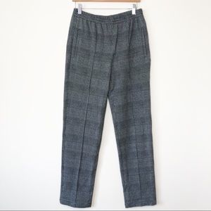 NWT Rag & Bone Rylie Plaid Track Pant Black White Small
